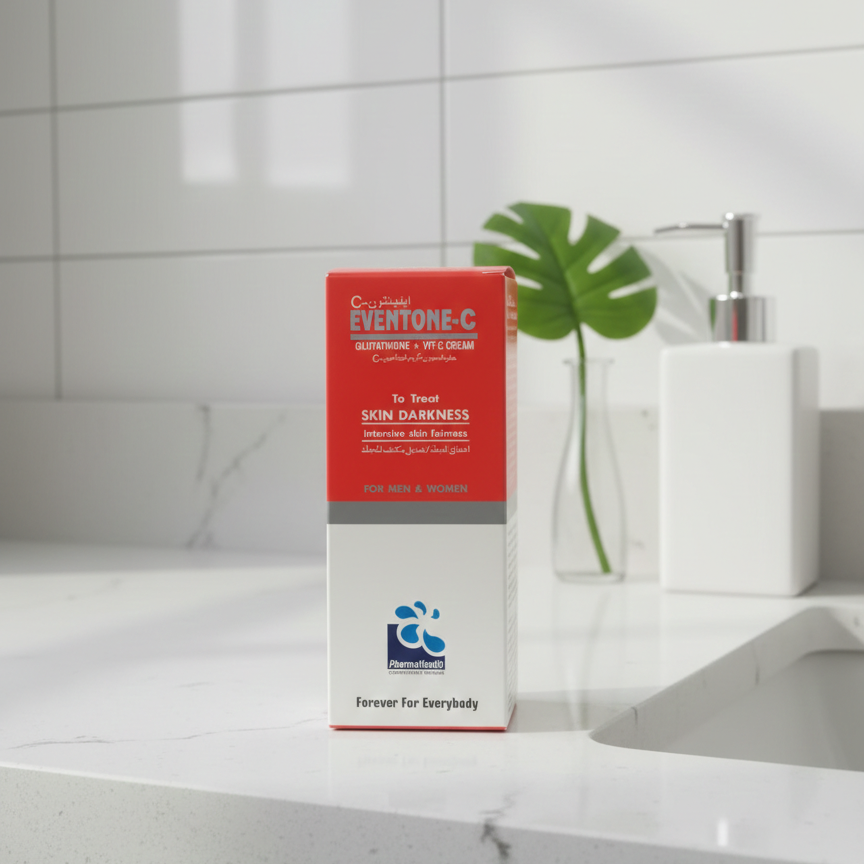 Eventone-C Glutathione & Vitamin C Cream – Intensive Skin Fairness & Dark Spot Care for Men & Women 30g