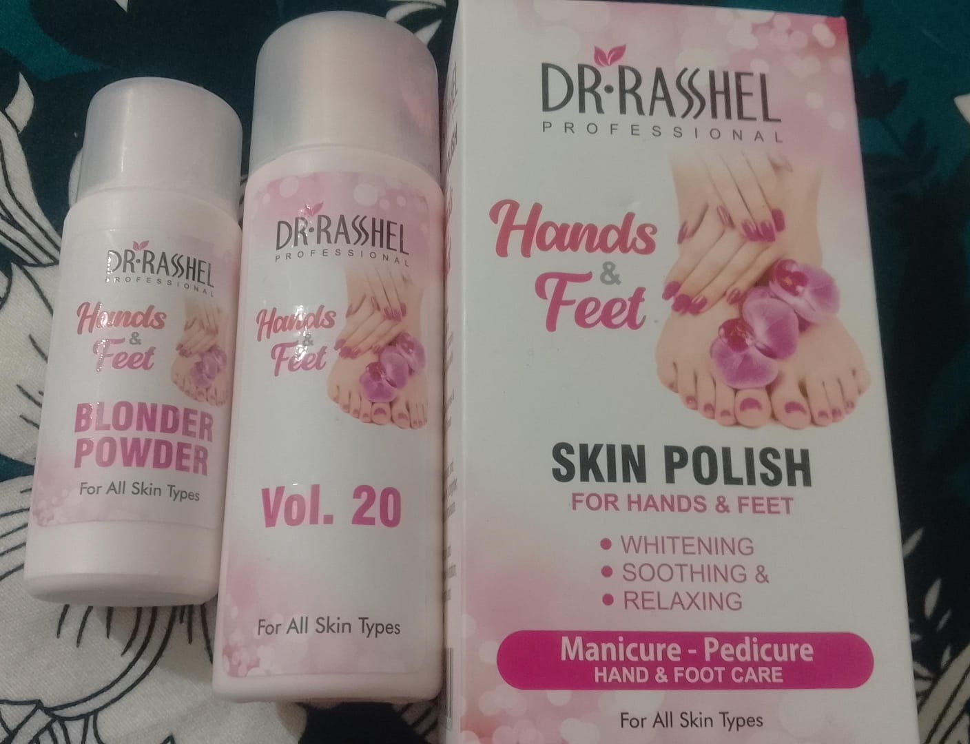 Dr Rashel Hand & Foot Skin Polish | 210g | Powder Formula | Includes Blonder Powder | Smooth & Refreshing Care