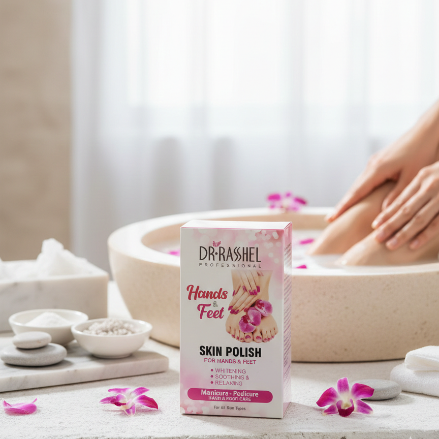 Dr Rashel Hand & Foot Skin Polish | 210g | Powder Formula | Includes Blonder Powder | Smooth & Refreshing Care