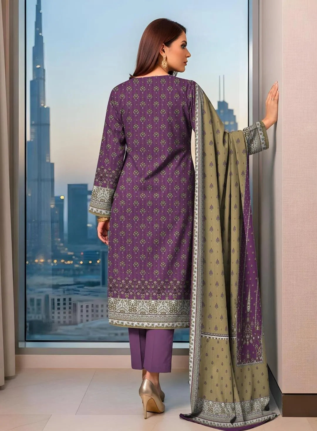 Women's Lawn 3-Piece Suit | Unstitched